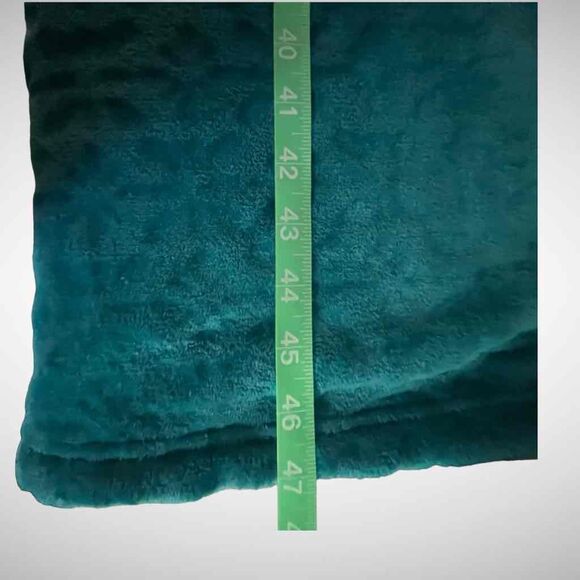 Miss Elaine Soft Cozy Teal Front Zip Long Fleece Rope Size Medium New with Tags - Picture 5 of 9